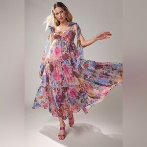 Francesca’s Alahna Tiered Floral Dress ♡